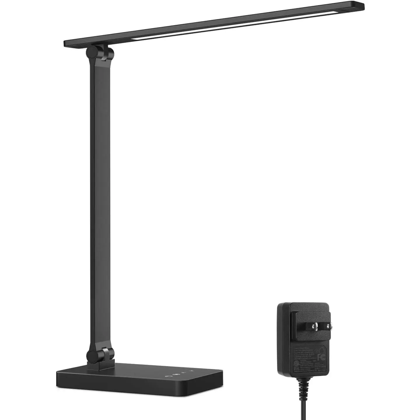 LED Desk Lamp for Home Office, 9.5W 750LM Metal Touch Control Desk Light, 5 Color Modes 5 Brightness Level, Eye Caring Task Lamp For Reading, Sewing, Crafts, School Supplies, Puzzle Light, Black, Desk Lamps