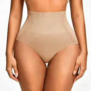 Women's High-Waisted Spandex-Nylon Fabric Shapewear Panties, Tummy Control, Seamless Smooth Breathable Stretch Body Shaper, Slimming Everyday Underwear tiktokshopspringglowup