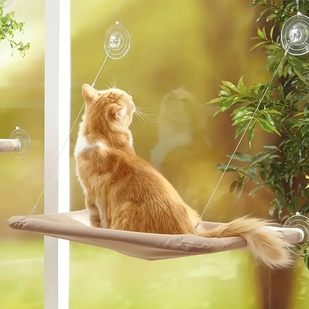 Opetee Super Soft Cat Window Hammock Bed-Elegant Cloud Shape Cat Climbing Frame, Suitable for Cat Nap-Safe Installation, Improve Cat Vision-Perfect Space-Saving Cat Lover Solution