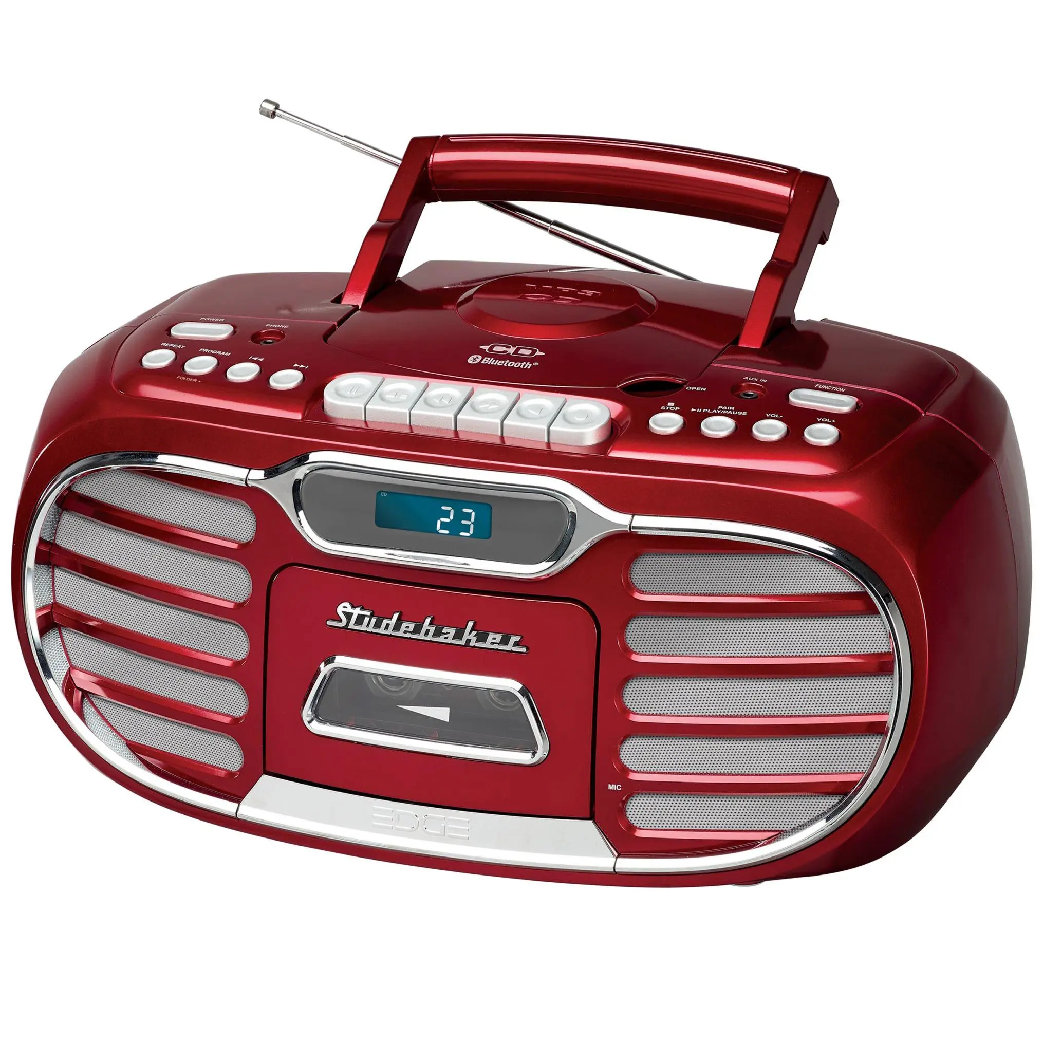 Studebaker Retro Bluetooth Radio with Cassette, CD and AM/FM Radio Studebaker Retro Bluetooth Radio with Cassette, CD and AM/FM Radio