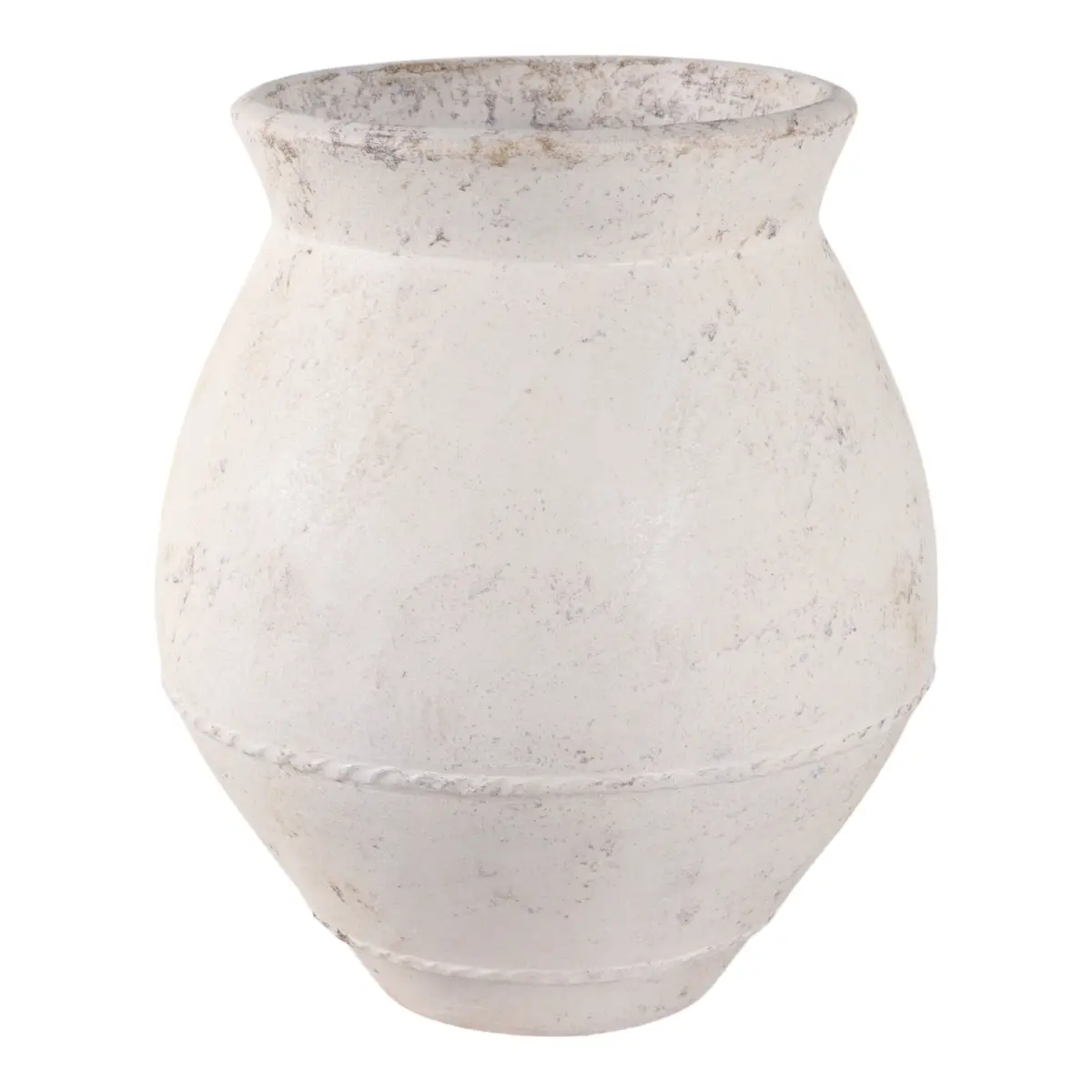 Sagebrook Home 22470-01 Traditional Classic Terracotta Ceramic Vase - 20X18" in, Ivory Rustic Look All Seasons Home Decor Accent Piece