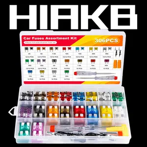 HIAKB 306 PCS Car Fuses Assortment Kit, Micro + Mini + Standard Blade Fuses Automotive Kit (2A 5A 7.5A 10A 15A 20A 25A 30A 35A) + Puller Replacement for Car Truck Boat RV Motorcycle Camper