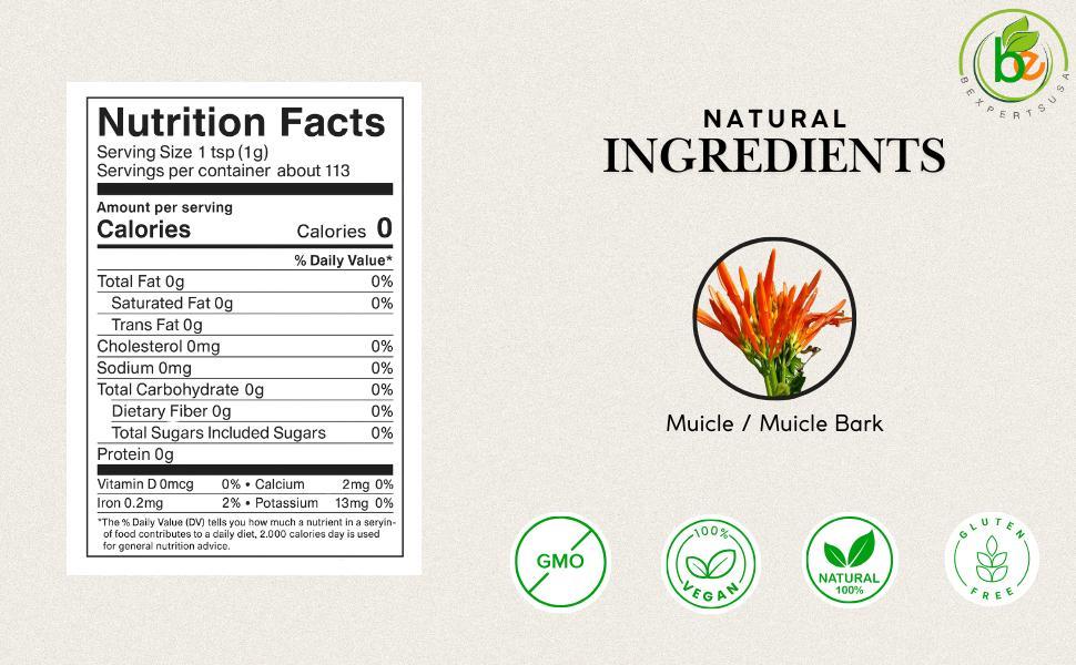 Muicle Té (Mexican Honeysuckle Herbal Tea) - 4 oz - 100% Natural, Vegan, Non-GMO: