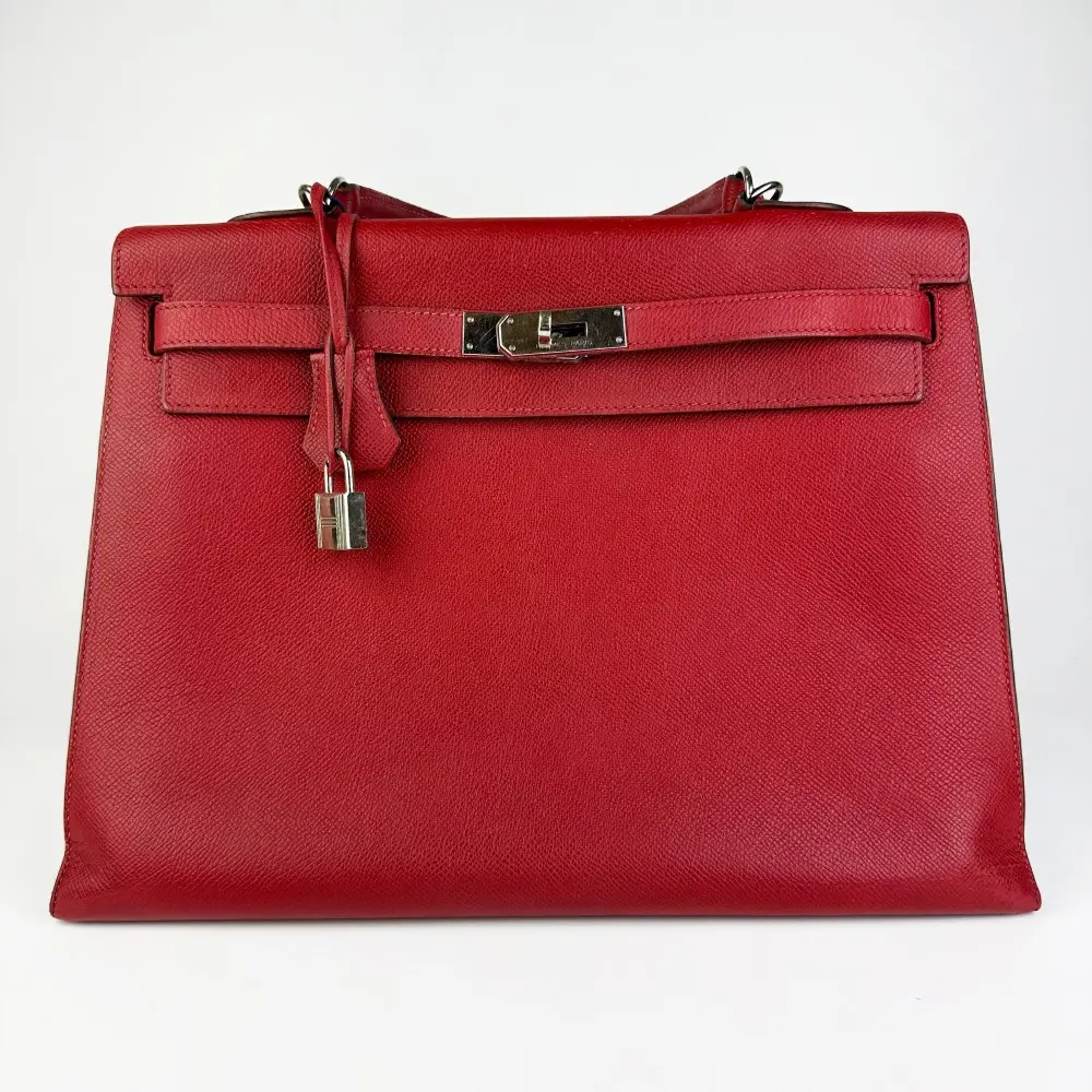 Pre-owned HERMÈS Kelly Bag Red Epsom Leather【1085】