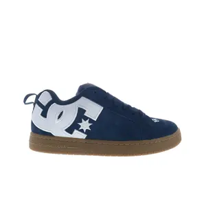 DC Court Graffik SE Mens Blue Suede Skate Inspired Sneakers Shoes