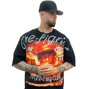 Pullover Oversize Streetwear “Never Lose” Heavy Cotton Graphic Tee
