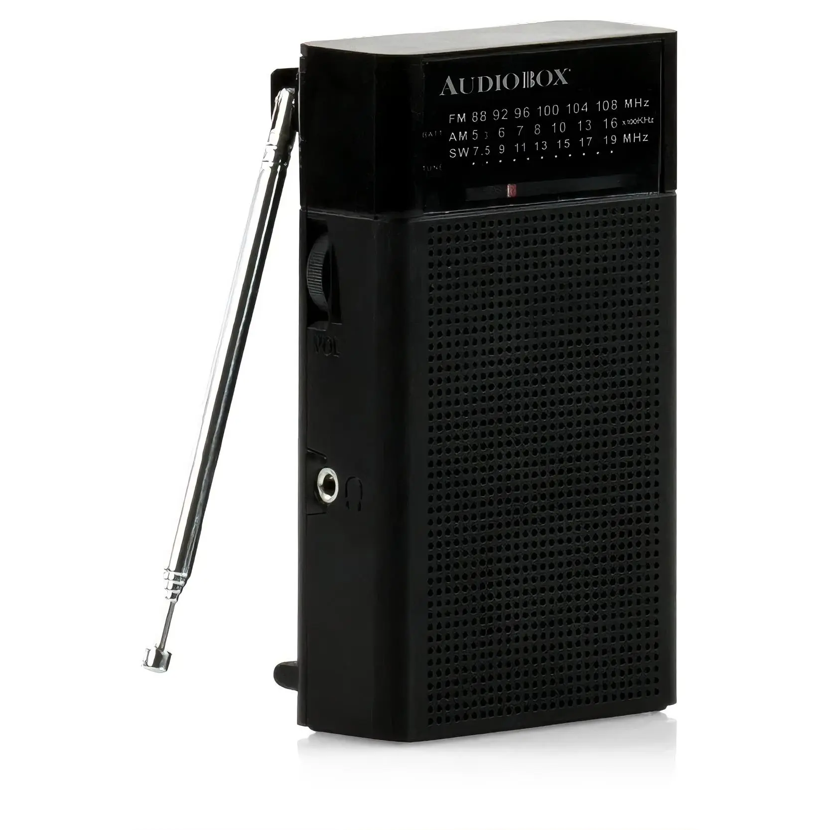 AUDIOBOX RX-3 Portable AM/FM/ Band Radio w/ Built-In Speaker & Headphone Jack