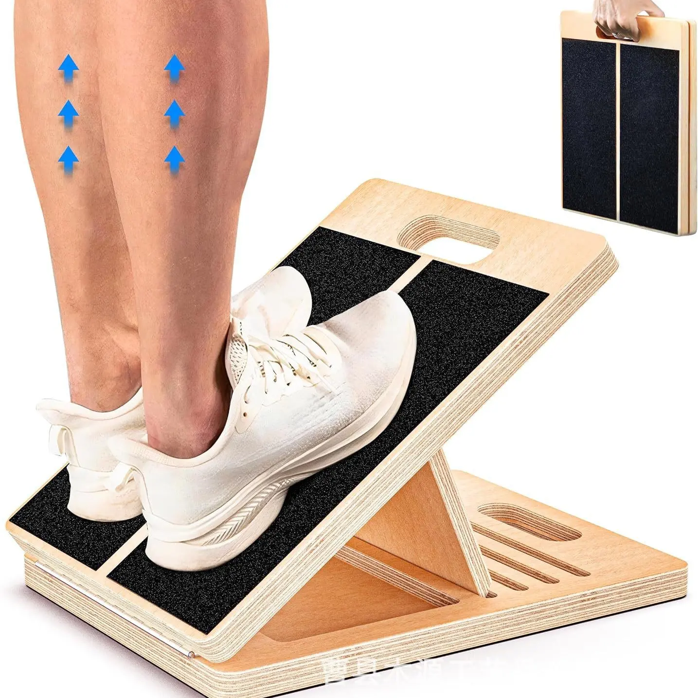 Wooden Stretch Board Portable Workout Accessory Exercise Equipment for Home Home Fitness Balance Board Achilles Tendon Extender Adjustable Incline Pad, Ideal for Leg Stretches, Multifunctional Fitness Board, Leg Stretcher