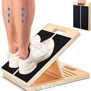 Wooden Stretch Board Portable Home Fitness Balance Board Achilles Tendon Extender Adjustable Incline Pad, Ideal for Leg Stretches, Multifunctional Fitness Board, Leg Stretcher