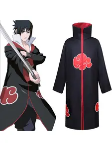 Anime Cosplay Costume Ninja Akatsuki Group Clothes Uchiha Itachi Sasuke Sasori Pain Classic Character Comic Con Party Dress Up Naruto