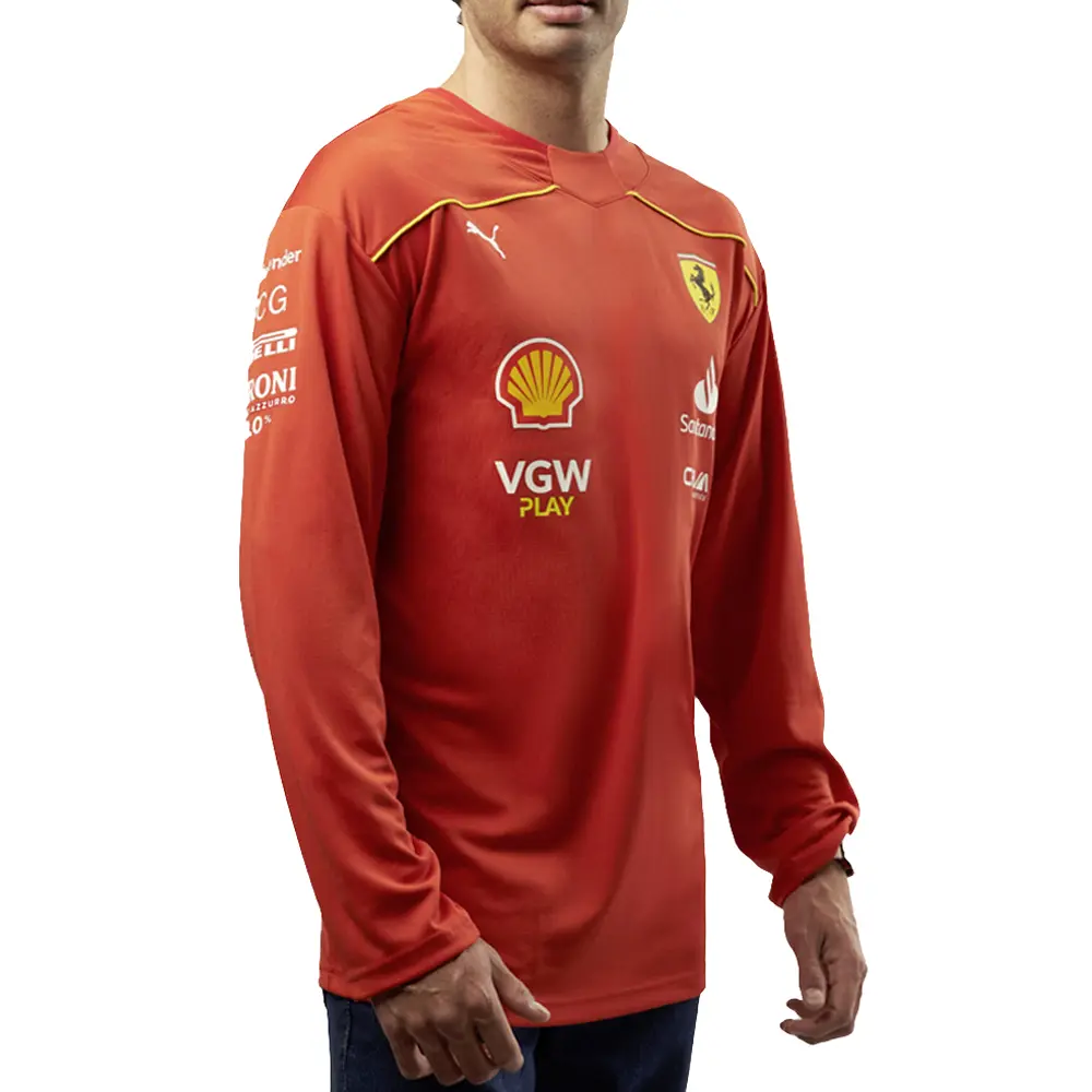 PUMA Mens Scuderia Ferrari Team Hockey Crew Neck Long Sleeve Replica Jersey Field Hockey Casual - Red PUMA Mens Scuderia Ferrari Team Hockey Crew Neck Long Sleeve Replica Jersey Field Hockey Casual - Red