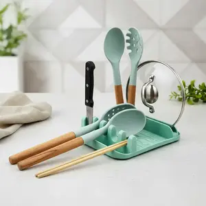 Multifunctional Utensil Holder, Spoon Rest, Pot Lid Rack, Knife Block, Restaurant Kitchen Organizer, Durable & Space-Saving Design