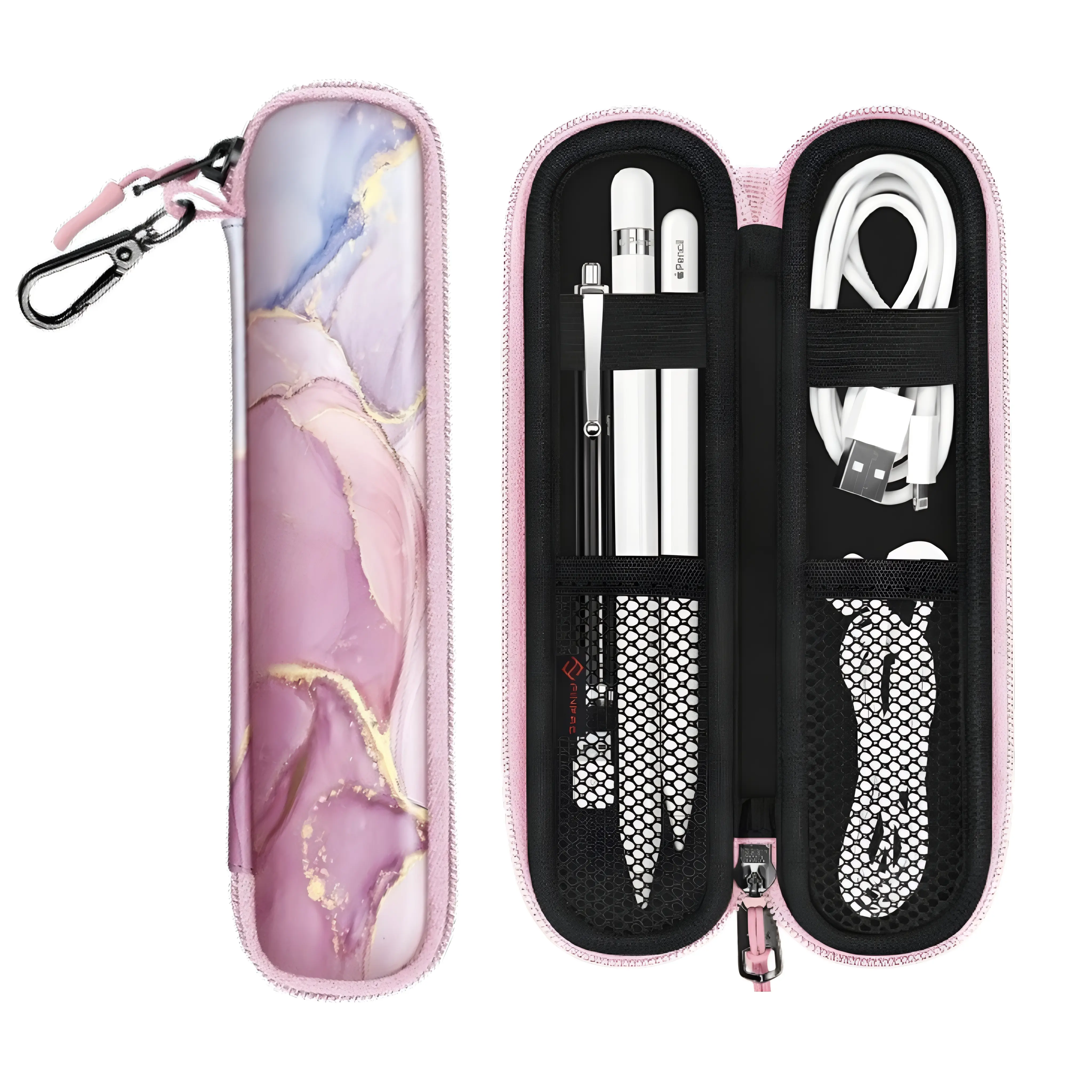 [Case Only] Fintie Pencil Holder Case for Apple Pencil/Samsung Stylus/Surface Pen - Soft Neoprene Zipper Carrying Case for Stylus -Tablet Accessories