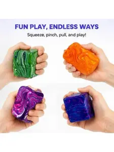 Marbled Swirl Cube Squishy Toy – Slow Rising Stress Relief Fidget Cube Made of Soft TPR for Anxiety Relief, Focus & Relaxation