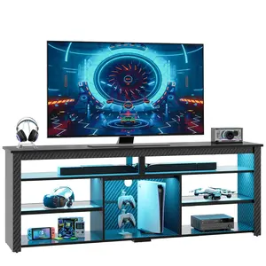 Bestier Tall LED TV Stand for 70/75/80 inch TV