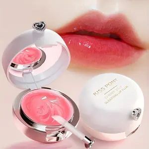 Moisturizing Lip Balm with Long-Lasting Waterproof Color, Highly Pigmented Tint, Non-Transfer Lip Formula, Includes Applicator Brush