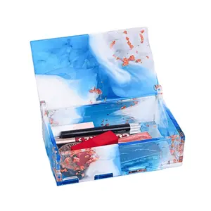 Double Six Dominoes Box for Resin Jewelry - Collapsible Storage Organizer with Secure Lid & Durable Construction for Crafting Supplies