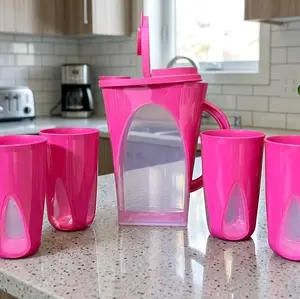 Vision Pitcher and Glass Set — Fuchsia