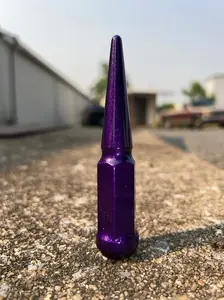 Golden Illusion Purple Spike Lug Nuts