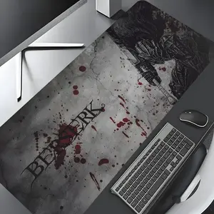 Berserk Themed Mouse Pad, Large Gaming Mouse Pad, Aesthetic Desktop Decoration Protective Pad, Non-slip Lock Edge Work Pad, Multi-size Mousepad