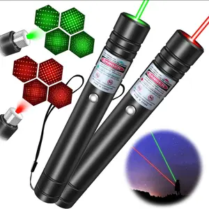 USB-Charging Kitten Teasing Pen, Red & Green Flashlight Laser Pointer with Infrared Light Cat Toy