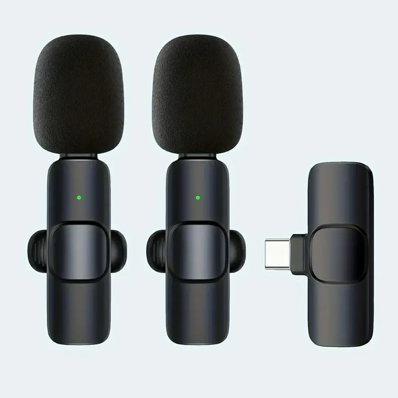 Professional Wireless Lavalier Microphone for Smartphones, Laptops, Wireless Omnidirectional Condenser Recording