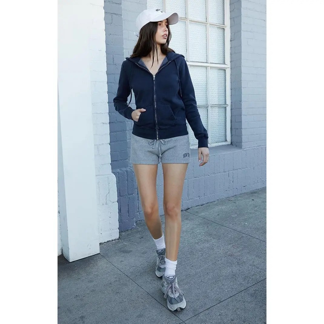 John Galt Women's Navy Zip Up Hoodie