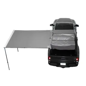 HD Nomadic 2.0 - 6.5' Awning, Grey Body, Green Trim, Black Travel Cover, Versatile Design for Home and Outdoor Use