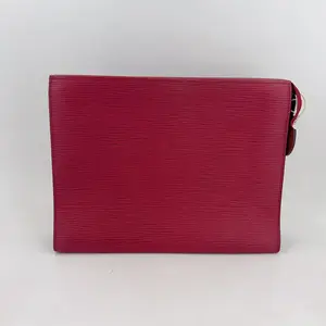 Pre-owned Louis Vuitton leather Crossbody Bags Epi Posh Toilette 26 Bag Pouch Clutch bag Fuchsia Red