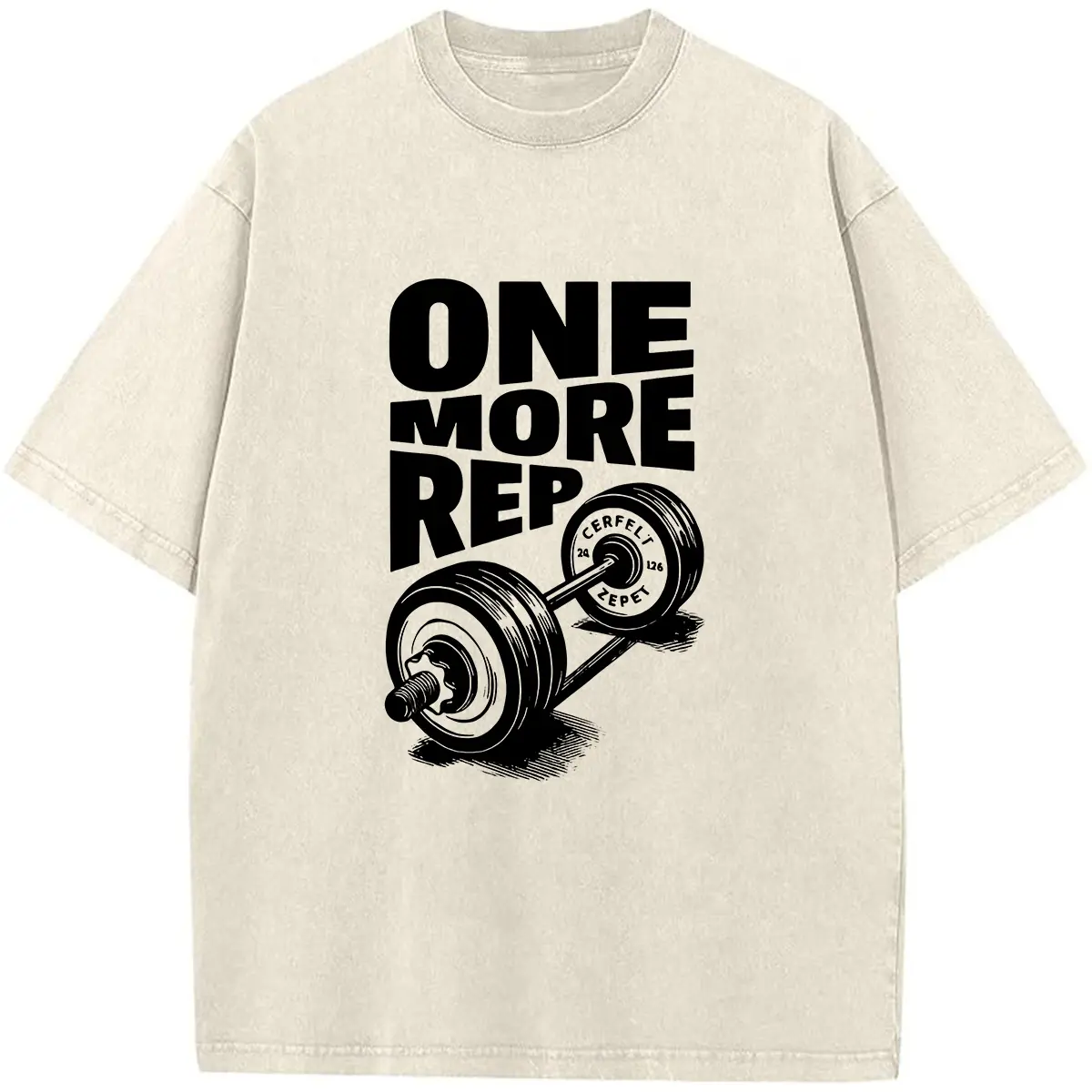 Holafish Oversize Acid Wash Vintage One More Rep pattern T-Shirt Heavyweight Cotton Streetwear graphic vintage tees Menswear Crewneck Tshirt