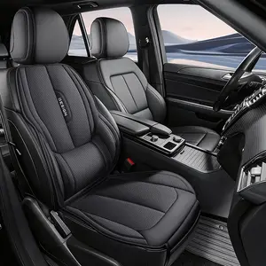 Car Front Seat Cushion Car Seat Cover PU Leather Hole Design, Ergonomic Back Support, Durable and Stylish Interior Protection, Automotive Interior Cushion