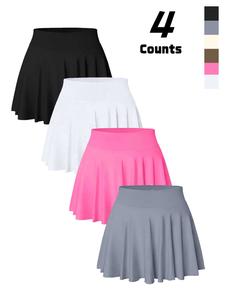 women's solid color pleated skort, sporty casual pocket skort for tennis yoga gym, golf skirts, ladies sportswear for spring & fall, womenswear, athletic skort, high waist skorts, lightweight athletic skirts