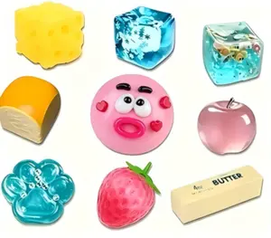 9-Piece Set Box Malt Sugar Stress Relief Fidget Toys, Sensory Bundle, Creative Slow-Return Squishy, Party Gift, 9 Different Styles