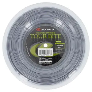 Tour Bite 16L Reel Tennis String Silver - High-Quality Tennis String for Versatile Use