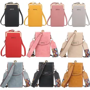 Women's Crossbody Cell Phone Bag with Zipper & Adjustable Strap - Wallet Purse for Daily Fashion in Various Colors