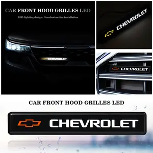 Chevrolet Car LED Front Grille Illuminated Decoration Light, Logo Lamp, Exterior Modification Strip, Daytime Running Light Decor, Car Lighting Accessories, Waterproof Durable