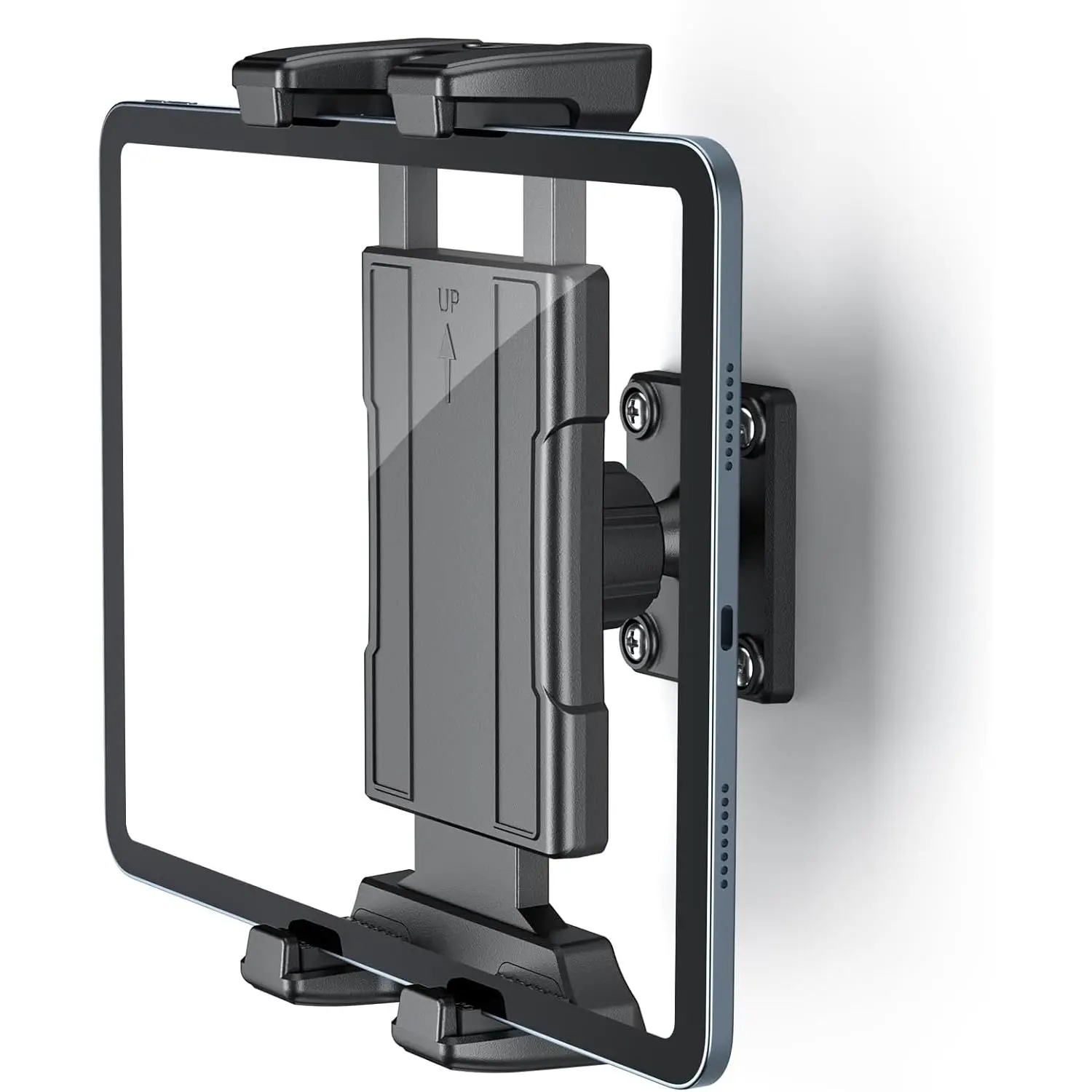 Wall Mounted Tablet Holder - Adjustable 360° Rotatable Drilled Screw Mount, 4.7-13 in Fit for Smartphones, eReaders, iPads, iPhones, Fire, Kindle, Galaxy Tabs, Switch, Ideal for Sports & Fitness, Tablet Stands & Bases Accessory, Tablets