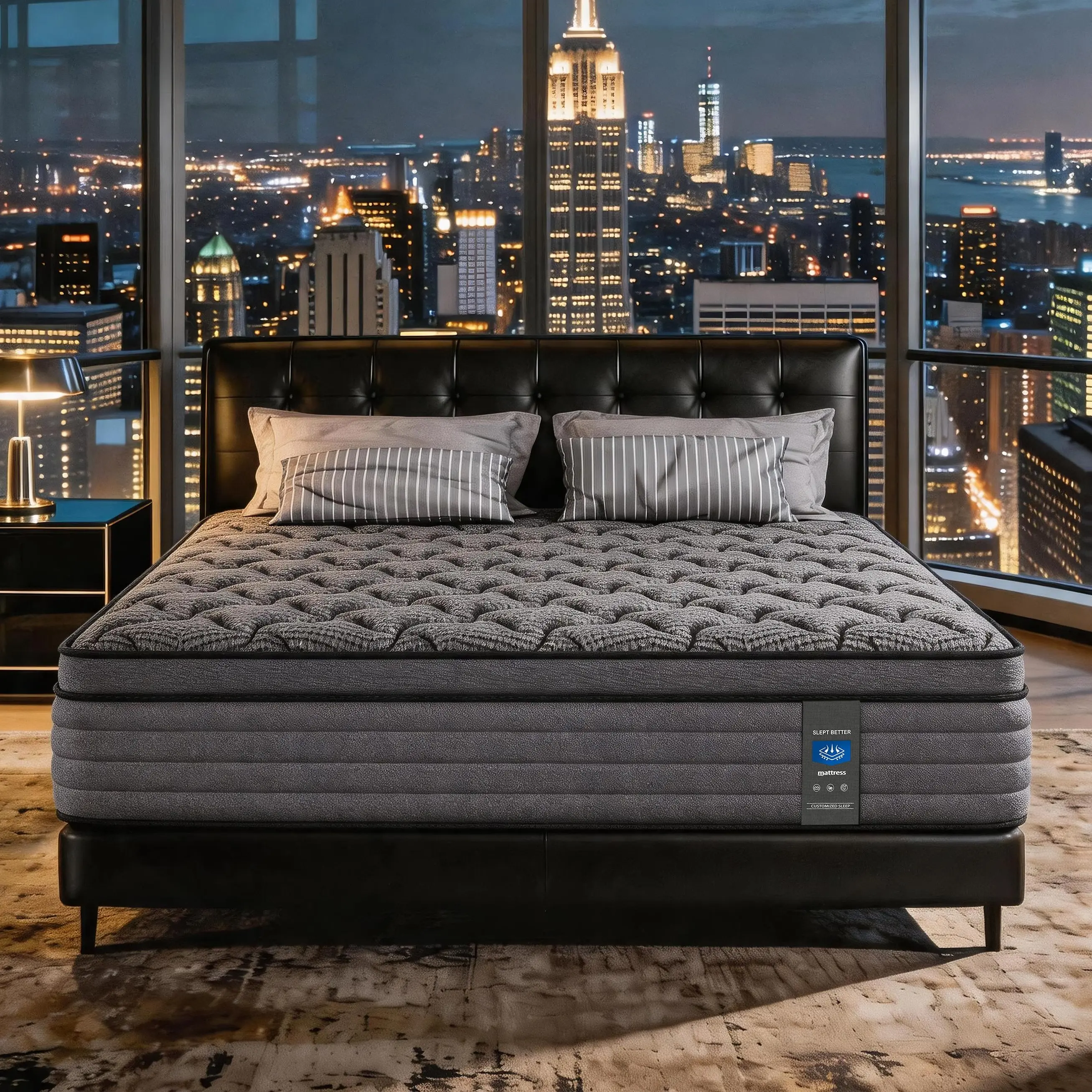MRH Luxury Hybrid Memory Foam Mattress boxed TwinFullQueenKing Medium Firm Individual Pocket Springs Breathable 12Inch Twin Full Queen King   size  Mattress Suitable for all ages,   Twin Mattresses，CertiPUR-US