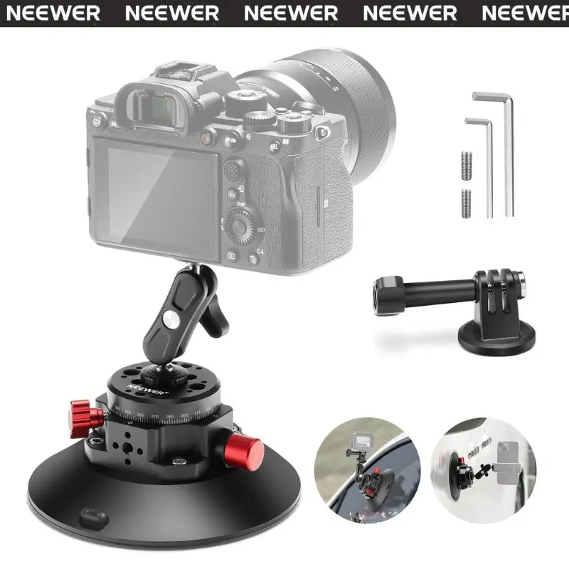 NEEWER CA013 6" Camera Suction Mount with Ball Head Magic Arm