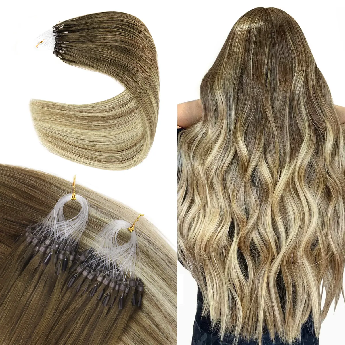 3/8/613-Balayage Walnut Brown to Ash Brown