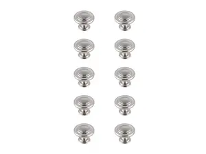 212 MAIN Brushed Nickel Minu Mushroom Knob, 1.3 in. Dia., KB2006-NK-10PK Multipack, 10-Pack, Modern Elegant Decor Door Hardware, Brush Nickel