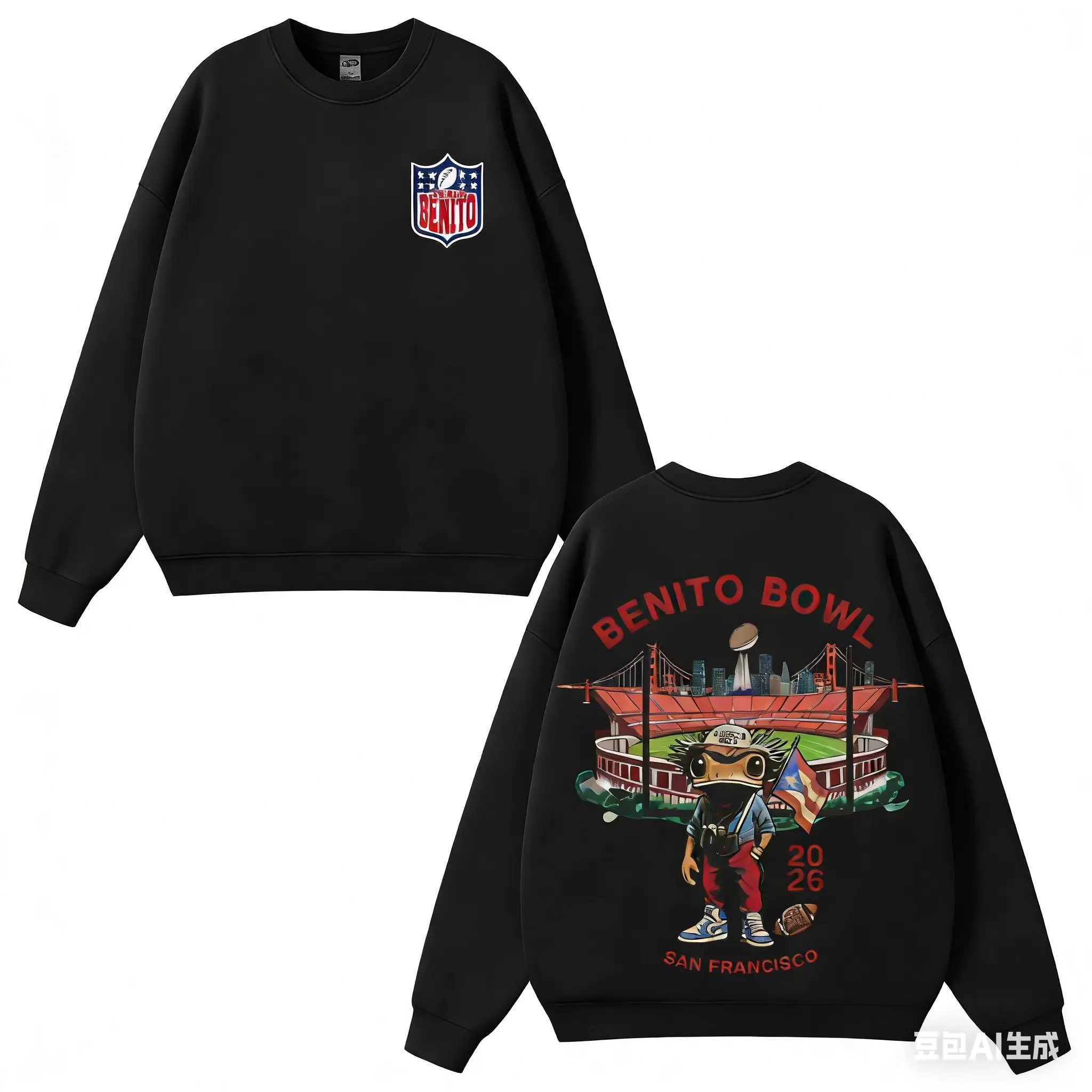 Benito Bowl 2026 Vintage Washed  , Funny Football Bad Bunnie Design Shirt, Team Benito , Here For The Benito Bowl The Best Haft Time Shirt, TrendWear good graphic tees quarter zip outfits city boy hoodie boxy fit Meme T-Shirt Casual Breathable