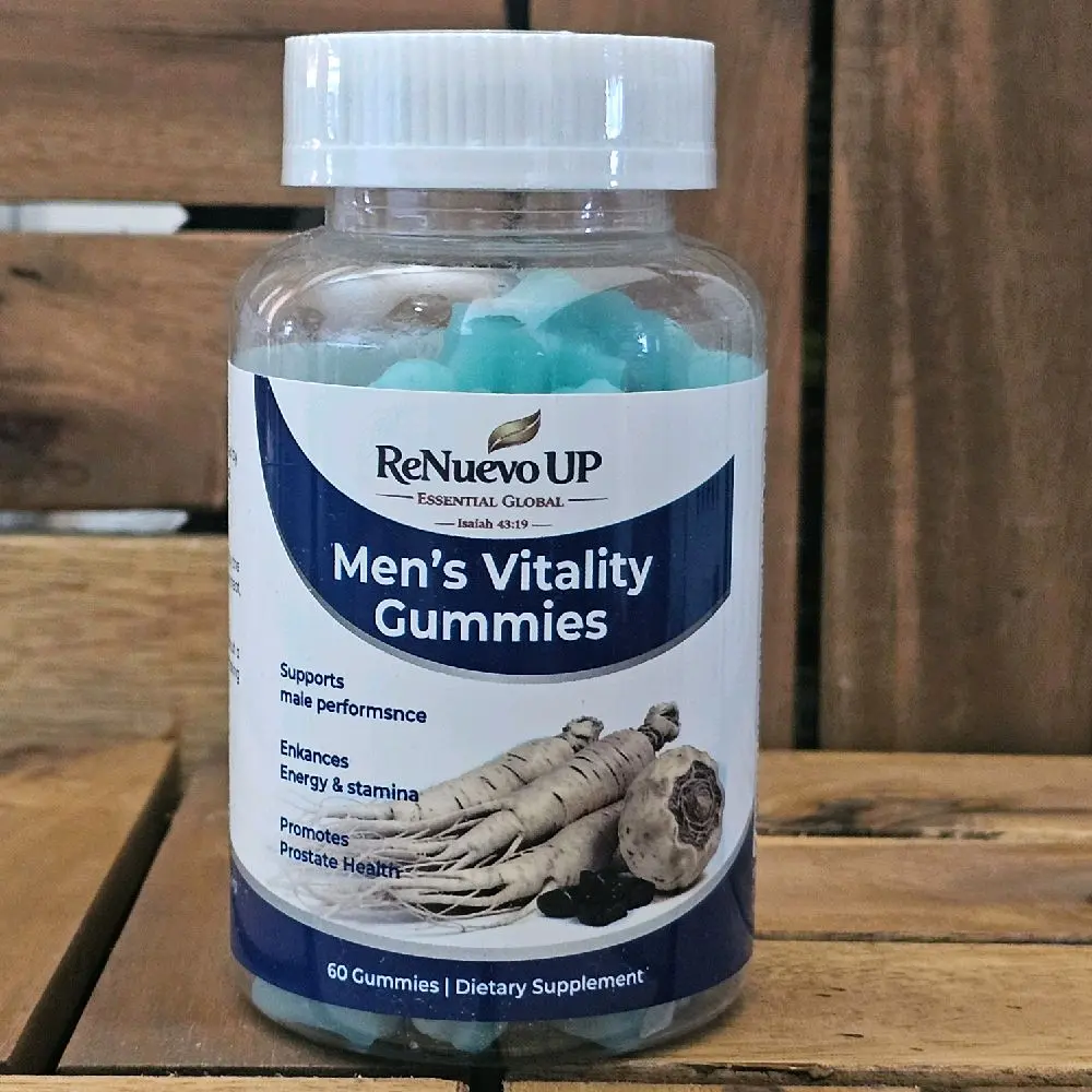 ReNuevo UP - Men's Vitality Gummies - 60 count - Blueberry Flavor - Zinc, L-Citruline, Maca Root Extract, Panax Ginseng Extract, Shilajit Extract, Ashwagandha extract, saffron extract