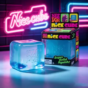 Bright Colored Nice Cube Fidget Toy - Super Solid Squishy Design for Stress Relief, Versatile for Office, Home, School, Suitable for Adults & Kids