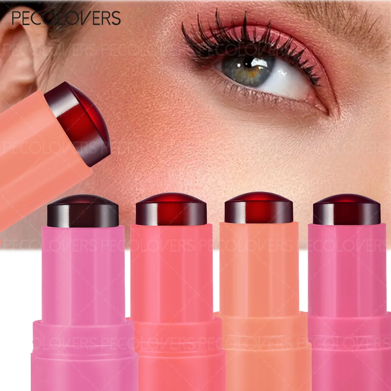 Blush Jelly Lipstick Rouge Cream Shimmer Blusher Stick Monochrome Blush Mud Matte Moisturizing Makeup Lip Tint Cheek Color Hydrating Lip Tint Luxurious Long Lasting