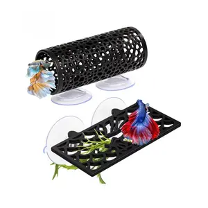 Fighting fish habitat Aquarium Decoration Plastic Fighting Fish Resting Tunnel Peacock Fishs Shrimp Hiding House Fish Tank Accessories Decoration
