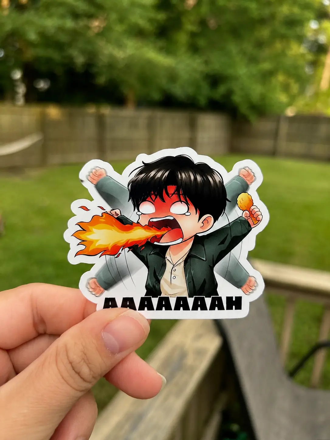 JlIIIIIIIIINNNNNNN Hot Wings challenge Sparkly Sticker, Run Tour vinyl stickers, Kpop Sticker
