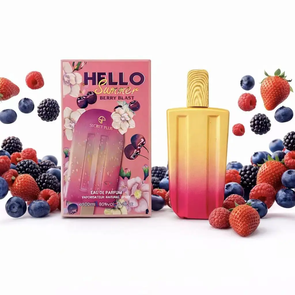 HELLO SUMMER Berry Blast Women's EDP Perfume, 100ml (3.4oz) Long Lasting Bottle Fragrance - Punchy Wild Berry, Sparkling Notes, Sunkissed Vibe, Ideal Beauty Gift for Special Occasions, Perfume For Women, Long Lasting Perfumes