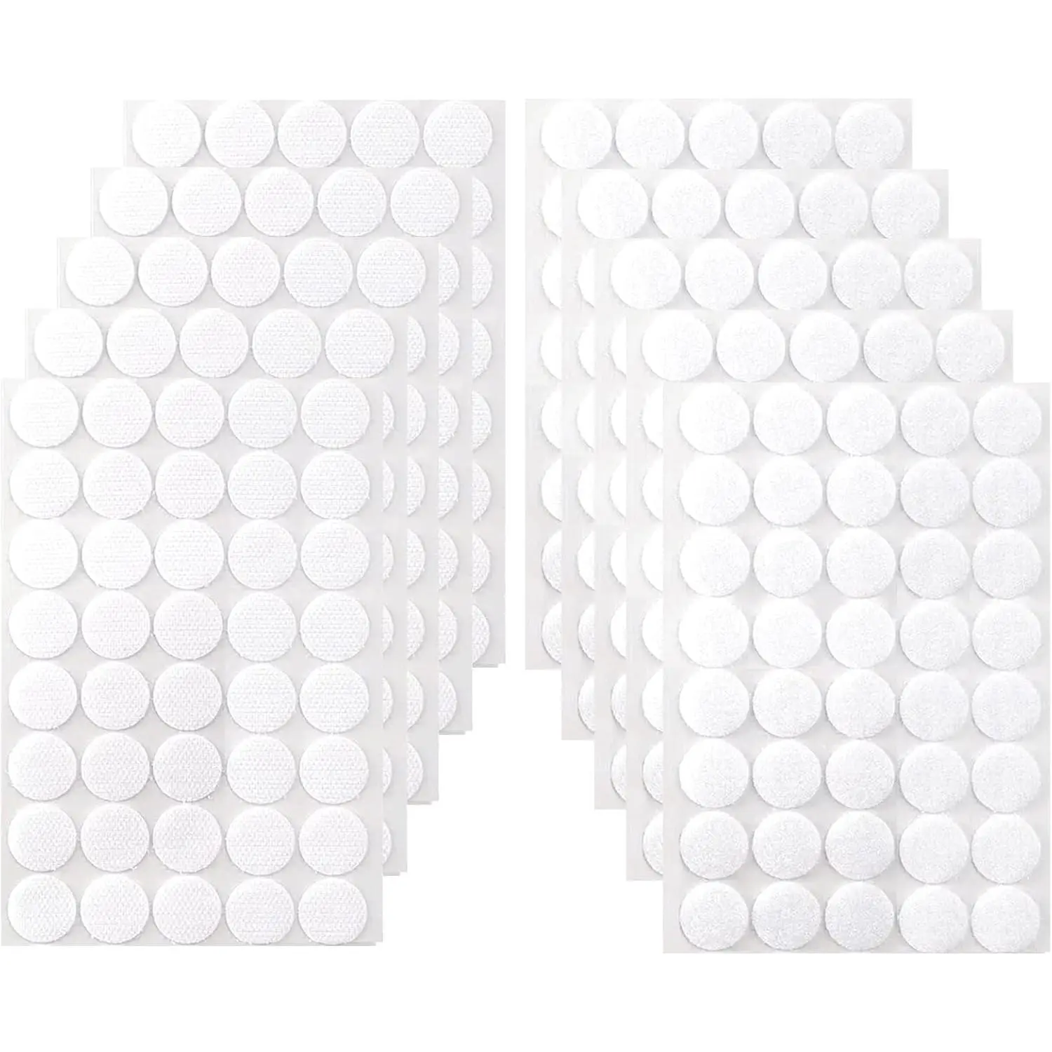 400 count(200 Pairs) 0.78" Diameter Sticky Round Nylon Dots, Hook and Loop Self Adhesive Dots,Very Suitable for Classroom, Office, Home