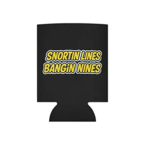 Snortin Lines Bangin Nines Can Sleeve Beer Can Holder Sleeve Party Gag Gift Insulated Collapsible Portable Drinkware Bachelor Party Gift Boyfriend